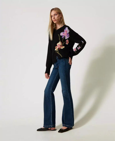 Twinset Jeans flared a vita alta Jeans - Boutique Luisa Trendy