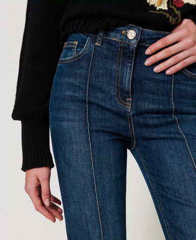 Twinset Jeans flared a vita alta Jeans - Boutique Luisa Trendy