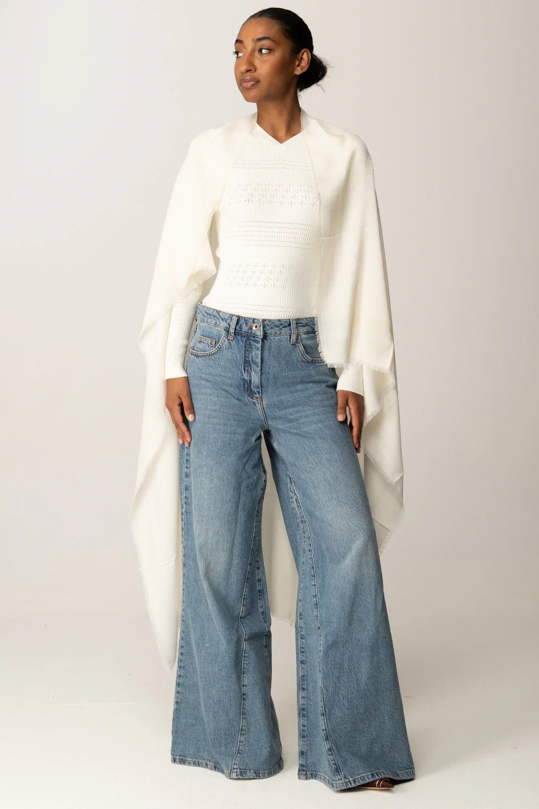 Twinset kefia in viscosa jacquard Oval T 252TA4230 sciarpe e foulard - Boutique Luisa Trendy