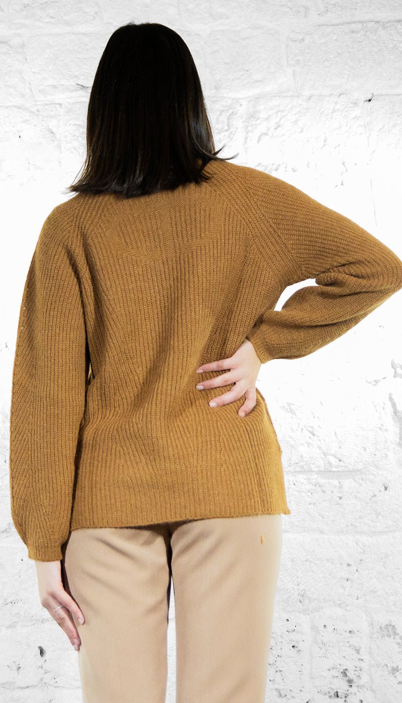 Twinset Maglia a Lupetto marrone in misto lana con Oval T Maglie e cardigan Donna - Boutique Luisa Trendy