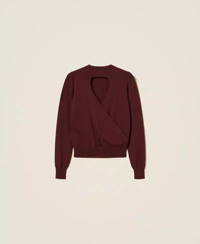 Twinset Maglia con cut - out e incrocio Maglie e cardigan Donna - Boutique Luisa Trendy