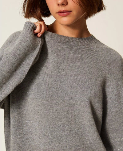 Twinset Maglia in misto lana a righe con lurex Maglie e cardigan Donna - Boutique Luisa Trendy