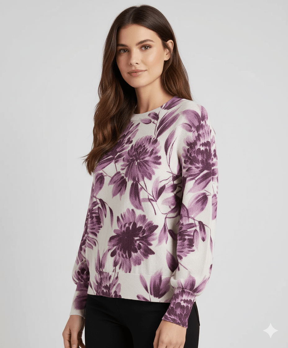 Twinset Maglia in viscosa con stampa a fiori dalia Maglie e cardigan Donna - Boutique Luisa Trendy