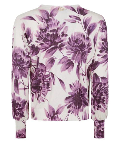 Twinset Maglia in viscosa con stampa a fiori dalia Maglie e cardigan Donna - Boutique Luisa Trendy