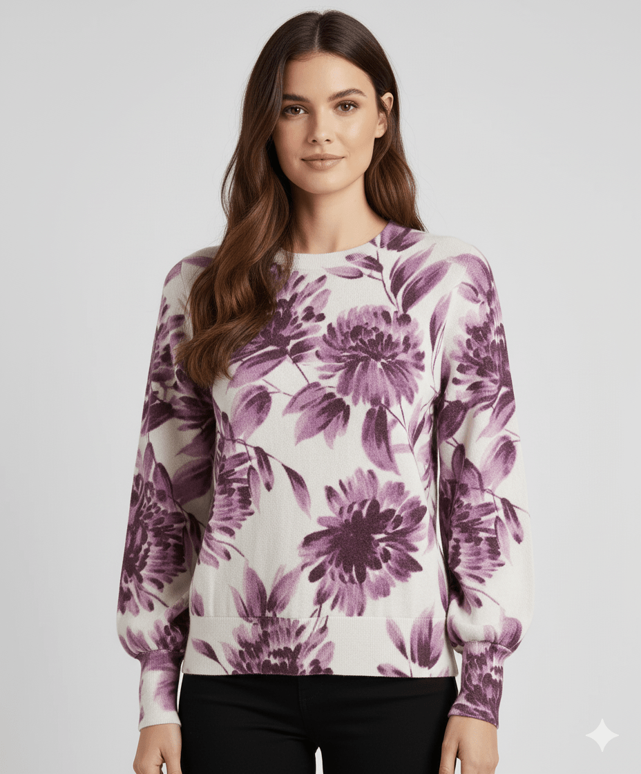 Twinset Maglia in viscosa con stampa a fiori dalia Maglie e cardigan Donna - Boutique Luisa Trendy