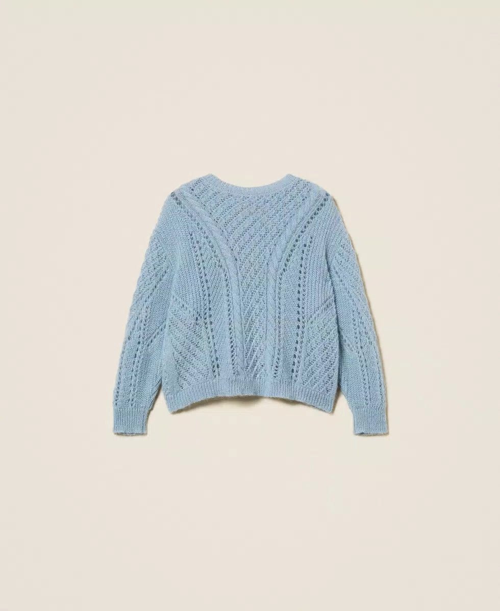 Twinset Maglia traforata in misto mohair Maglie e cardigan Donna - Boutique Luisa Trendy