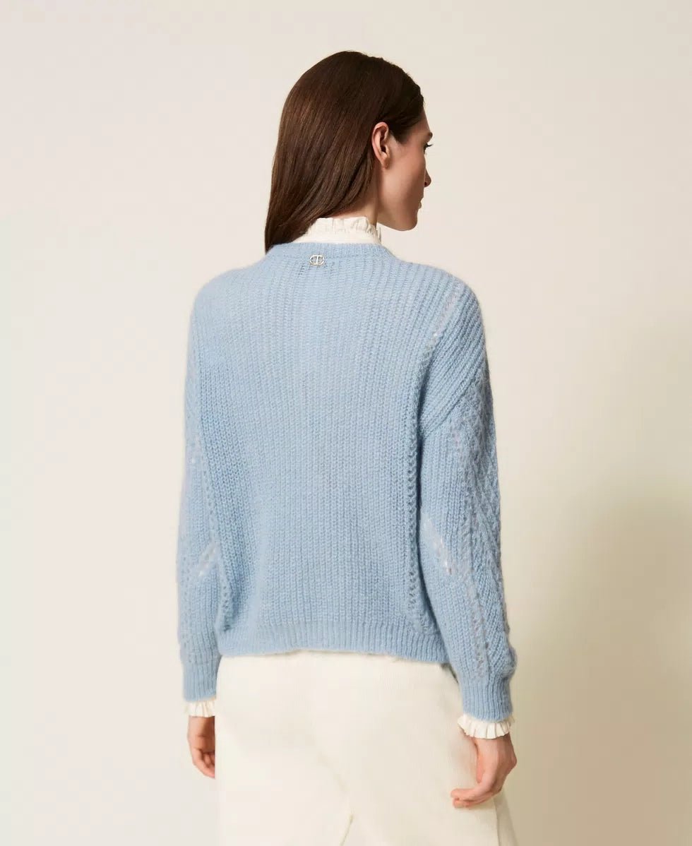 Twinset Maglia traforata in misto mohair Maglie e cardigan Donna - Boutique Luisa Trendy