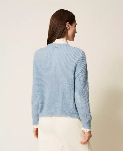 Twinset Maglia traforata in misto mohair Maglie e cardigan Donna - Boutique Luisa Trendy