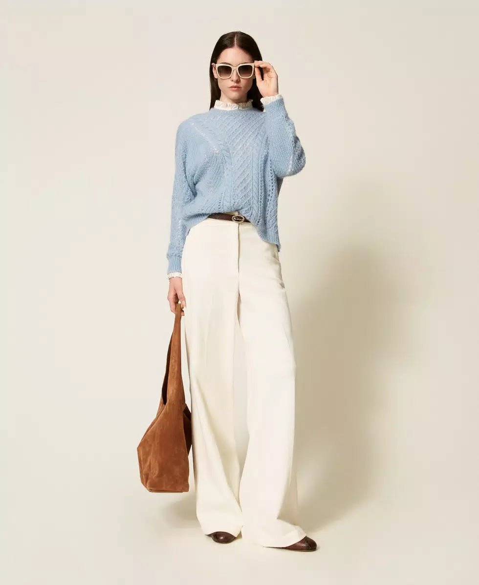 Twinset Maglia traforata in misto mohair Maglie e cardigan Donna - Boutique Luisa Trendy