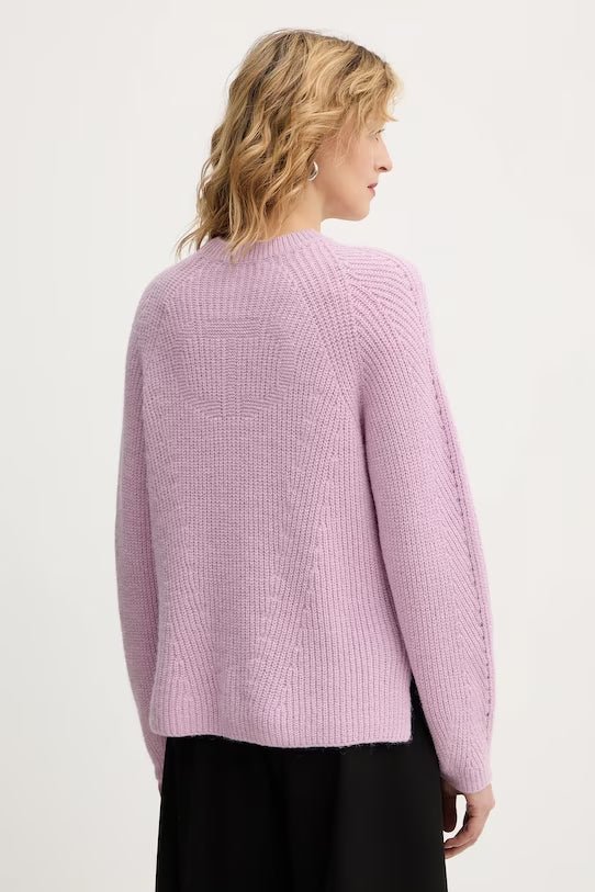 Twinset Maglione rosa in misto lana Oval - T sul retro Maglie e cardigan Donna - Boutique Luisa Trendy