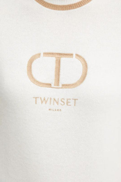 Twinset Maglione smanicato con logo Oval-T