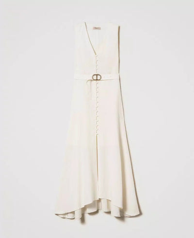 Twinset Milano Abito lungo in tela di misto lino Vestiti - Boutique Luisa Trendy