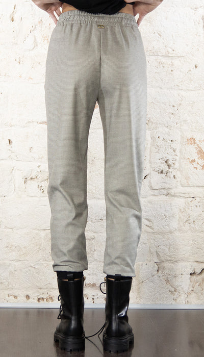 Twinset Milano Pantaloni joggers in pied de poule