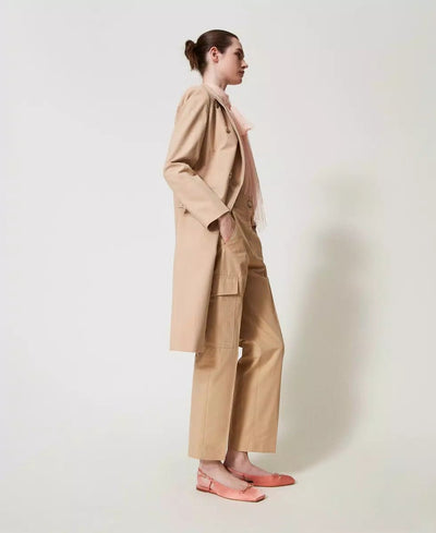 Twinset Pantaloni cargo in gabardine misto cotone Pantalone Donna - Boutique Luisa Trendy