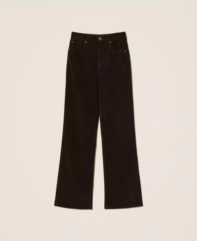 Twinset Pantaloni cinque tasche in velluto corduroy Pantalone Donna - Boutique Luisa Trendy