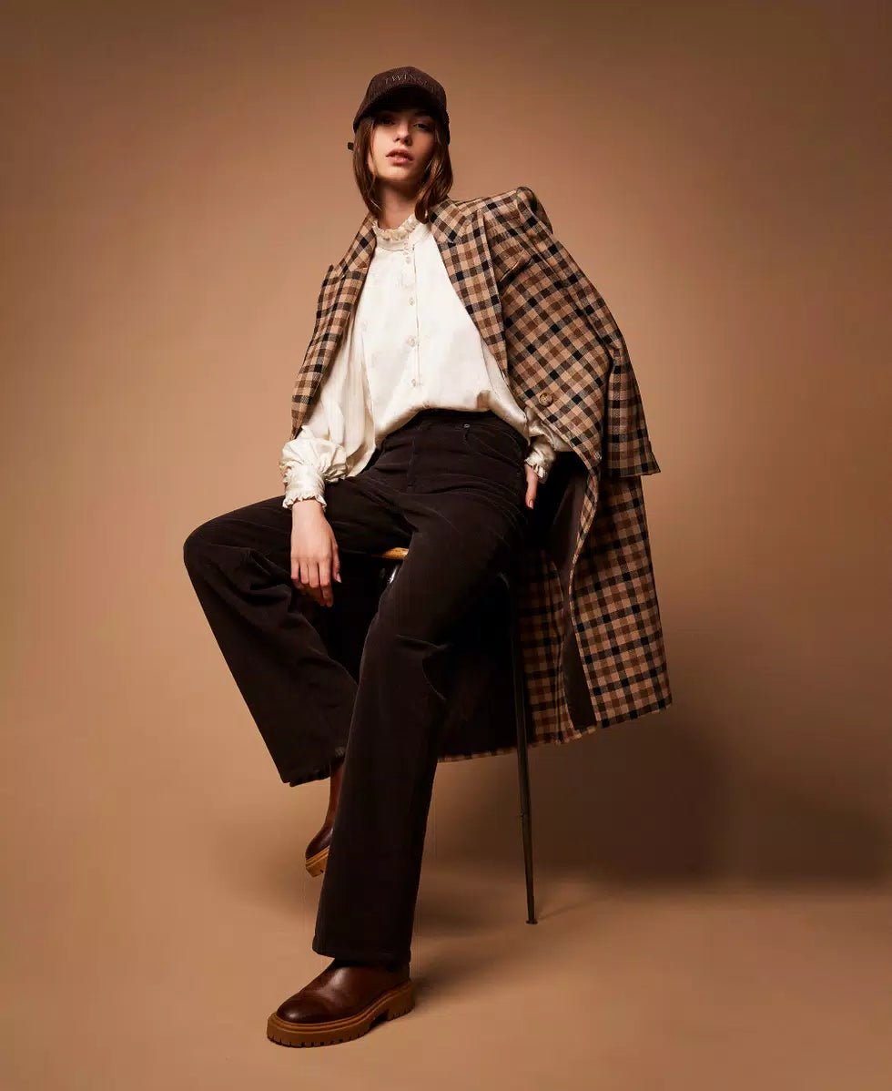 Twinset Pantaloni cinque tasche in velluto corduroy Pantalone Donna - Boutique Luisa Trendy