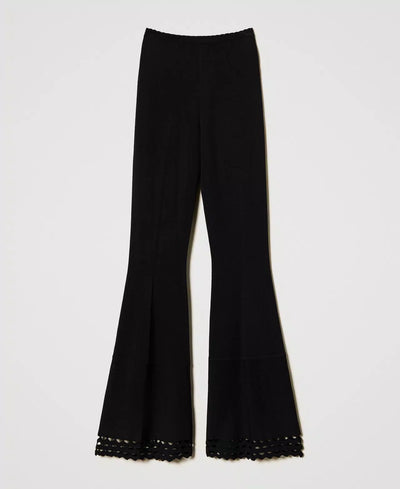 Twinset Pantaloni flare con motivo geometrico