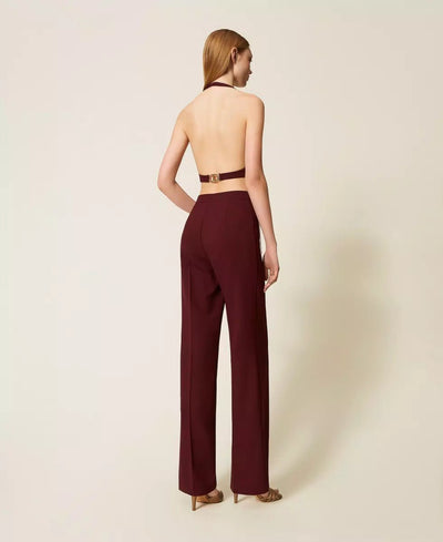 Twinset Pantaloni in crêpe cady con cintura Pantalone Donna - Boutique Luisa Trendy