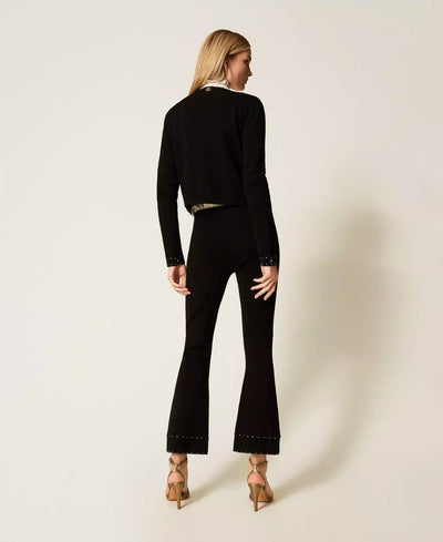 Twinset Pantaloni in maglia con strass Pantalone Donna - Boutique Luisa Trendy