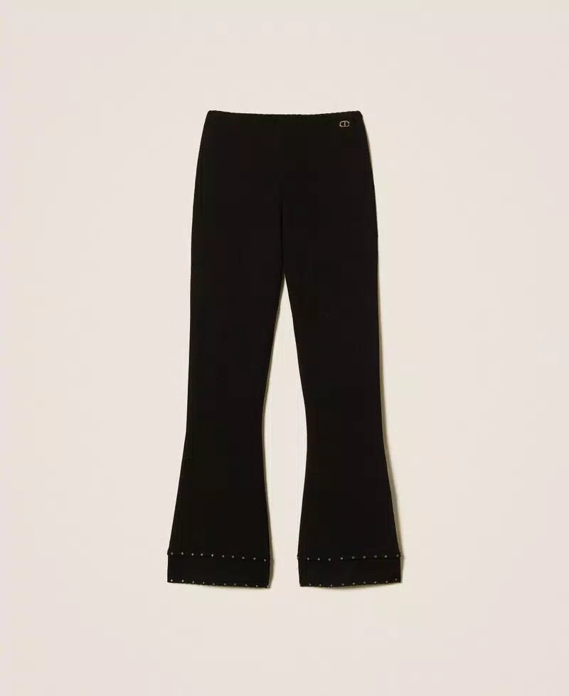 Twinset Pantaloni in maglia con strass Pantalone Donna - Boutique Luisa Trendy