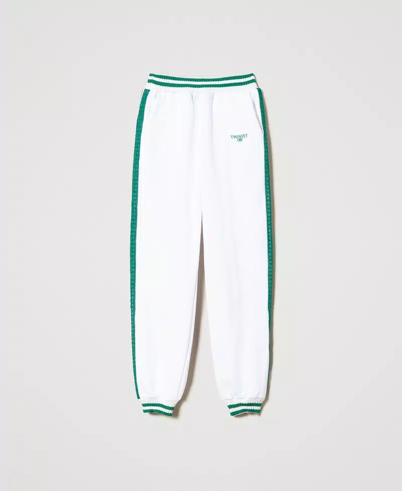 Twinset Pantaloni joggers in felpa con righe Pantalone Donna - Boutique Luisa Trendy