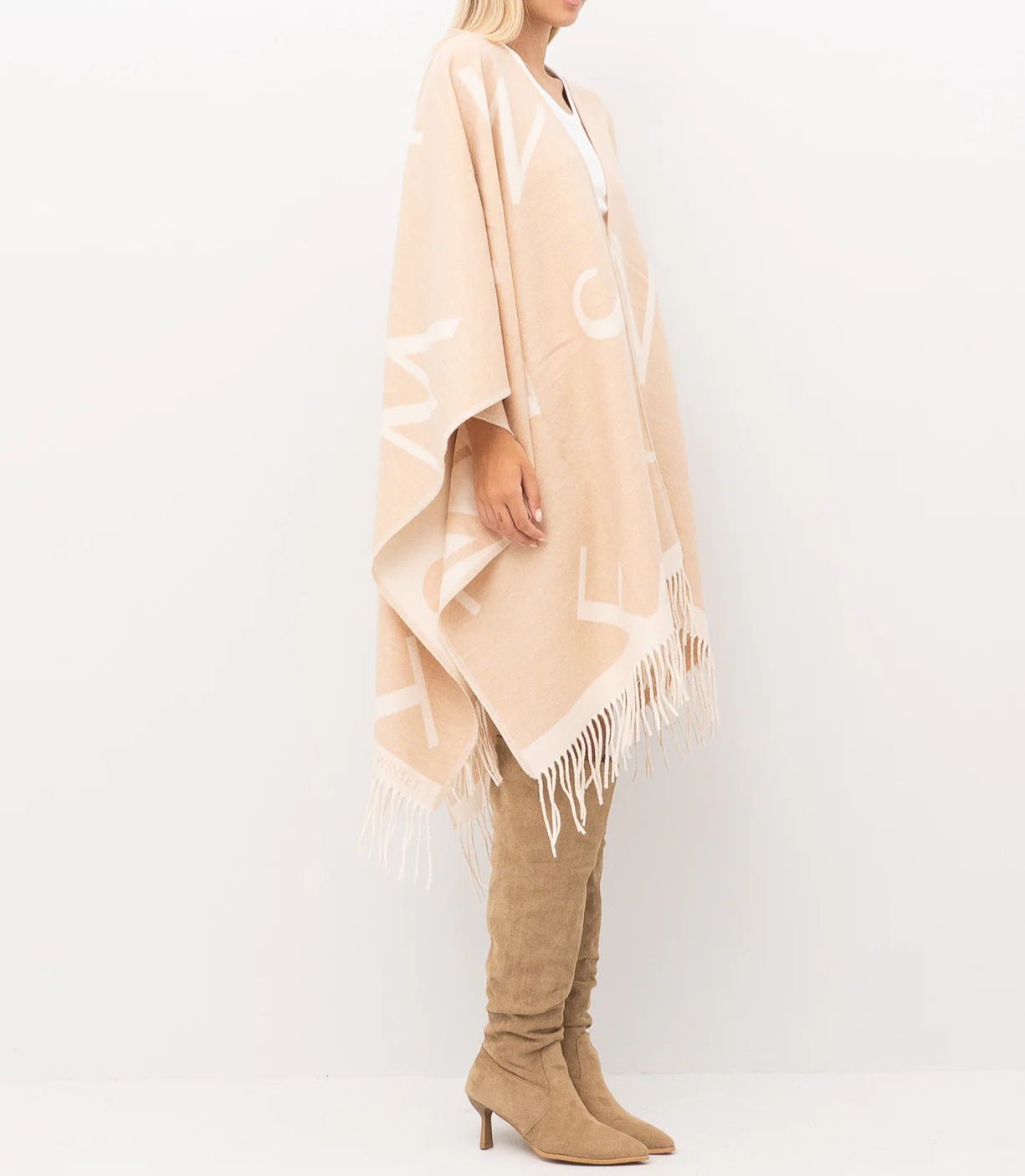 Twinset Poncho scritta logo 252TA4220 Sciarpe e foulard - Boutique Luisa Trendy