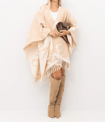 Twinset Poncho scritta logo 252TA4220 Sciarpe e foulard - Boutique Luisa Trendy