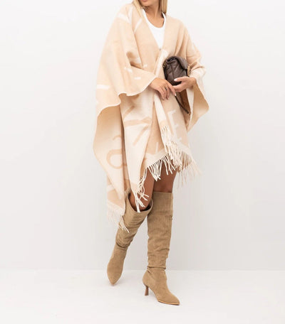 Twinset Poncho scritta logo 252TA4220 Sciarpe e foulard - Boutique Luisa Trendy