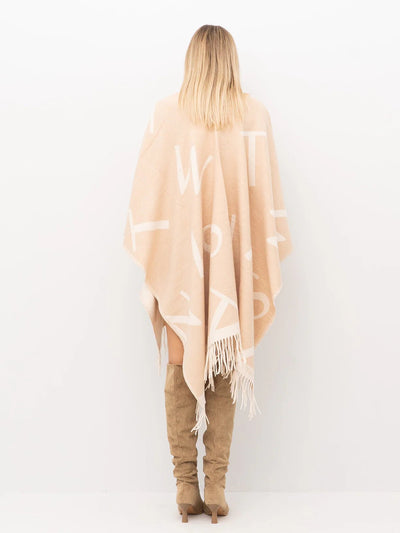 Twinset Poncho scritta logo 252TA4220 Sciarpe e foulard - Boutique Luisa Trendy