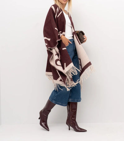 Twinset Poncho scritta logo 252TA4220 Sciarpe e foulard - Boutique Luisa Trendy