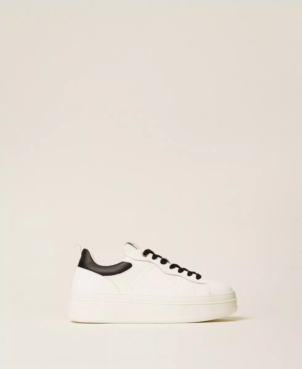 Twinset Sneakers platform in pelle con logo Scarpe - Boutique Luisa Trendy