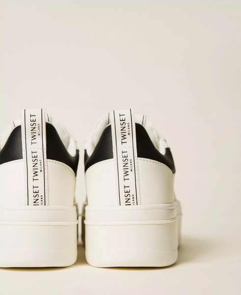 Twinset Sneakers platform in pelle con logo Scarpe - Boutique Luisa Trendy