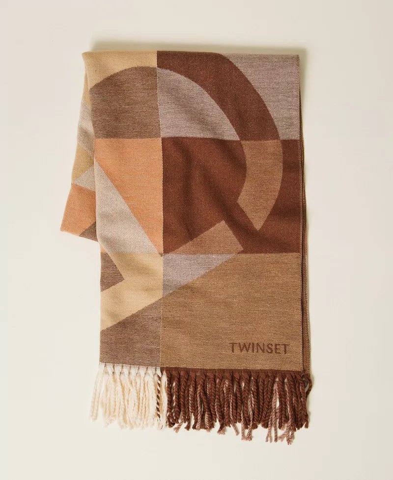 Twinset Stola in panno jacquard con Oval T Sciarpe e foulard - Boutique Luisa Trendy