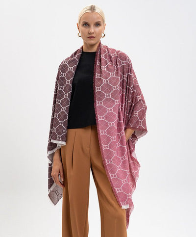 Twinset Stola in viscosa jacquard con Oval T 252TA4210 Sciarpe e foulard - Boutique Luisa Trendy