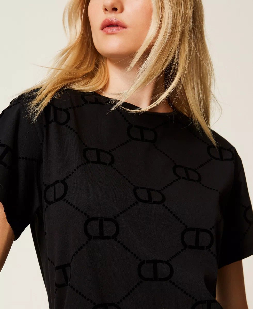 Twinset T-shirt con stampa flock Oval T T-Shirt e top - Boutique Luisa Trendy