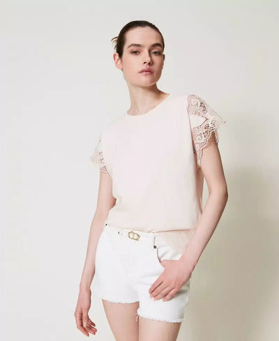 Twinset T-shirt regular con pizzo T-Shirt e top - Boutique Luisa Trendy