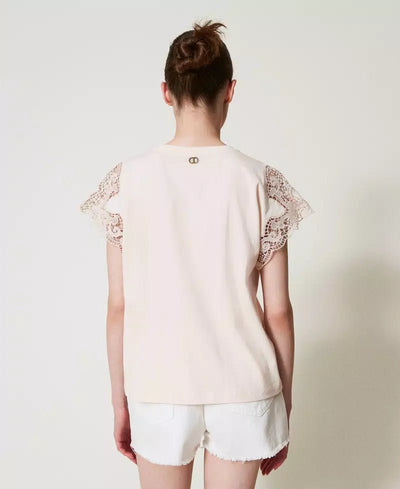 Twinset T-shirt regular con pizzo T-Shirt e top - Boutique Luisa Trendy