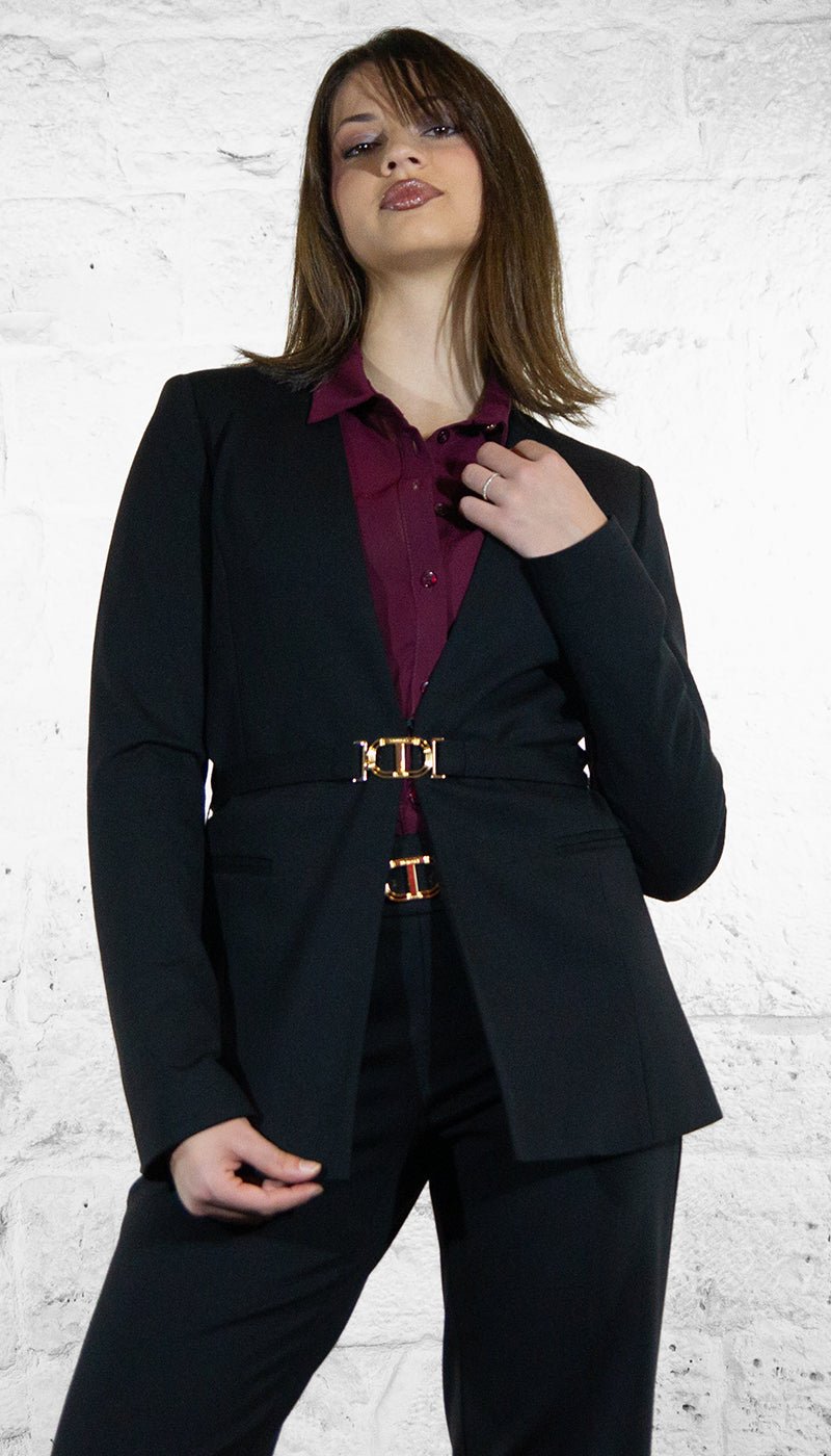 Twinset Tailleur in punto milano con cinturino fibbia logo Tailleur - Boutique Luisa Trendy