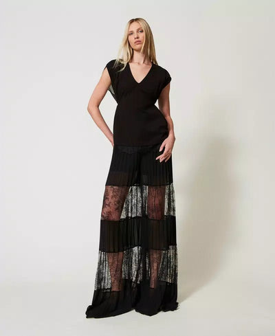 Twinset Top con pizzo e pieghe T-Shirt e top - Boutique Luisa Trendy