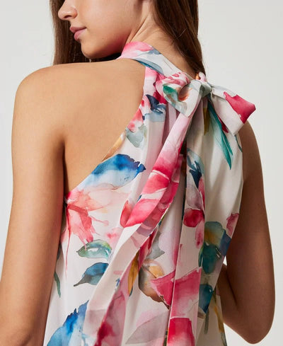Twinset Top in georgette con stampa a fiori T-Shirt e top - Boutique Luisa Trendy