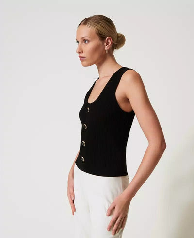 Twinset Top in maglia con bottoni décor T-Shirt e top - Boutique Luisa Trendy