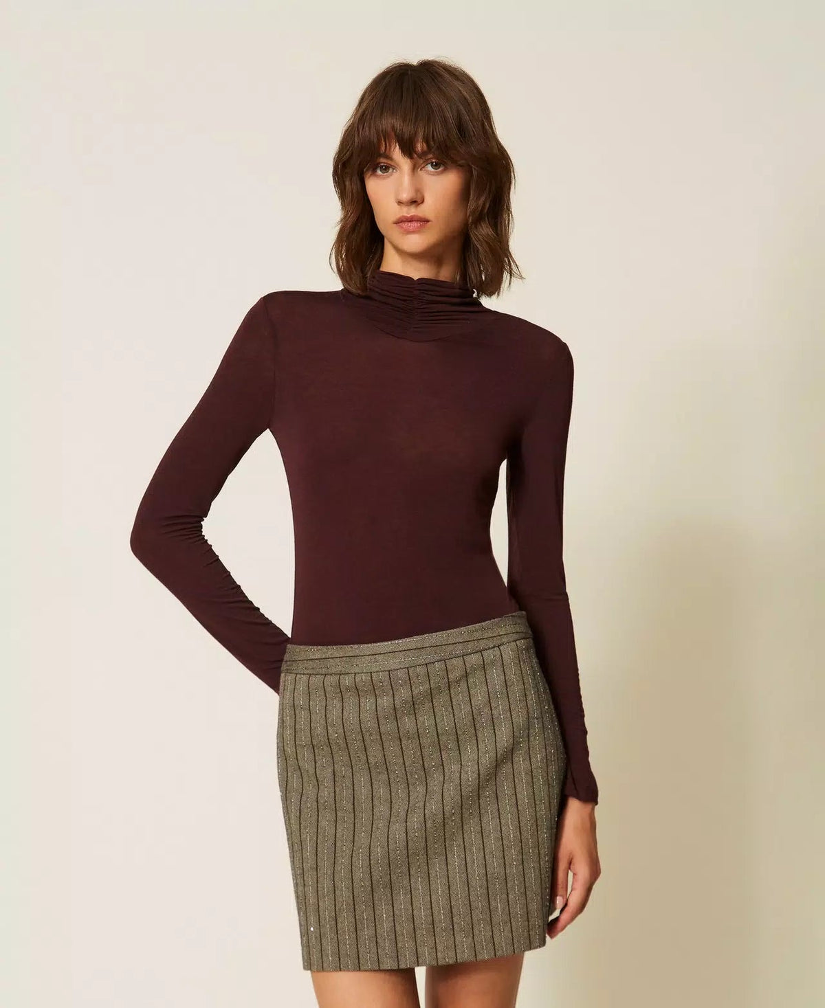 Twinset Top lupetto con drappeggio Maglie e cardigan Donna - Boutique Luisa Trendy