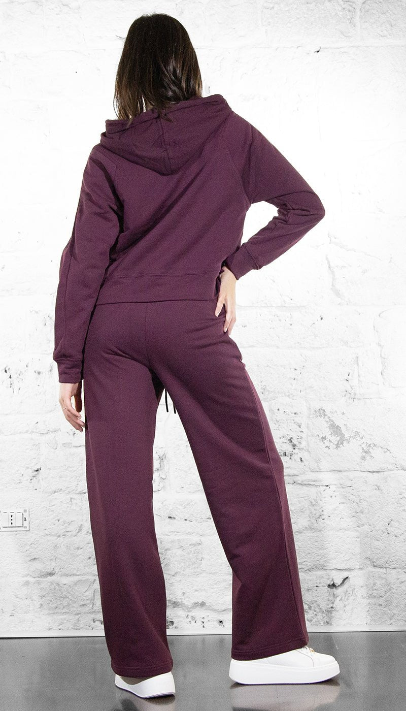 Twinset Tuta bordeaux in cotone 252TP2681 Felpa - Boutique Luisa Trendy