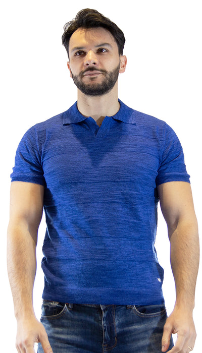 Manuel Ritz Polo blu in maglia. 3032M503_213317_88 (6555876786311)