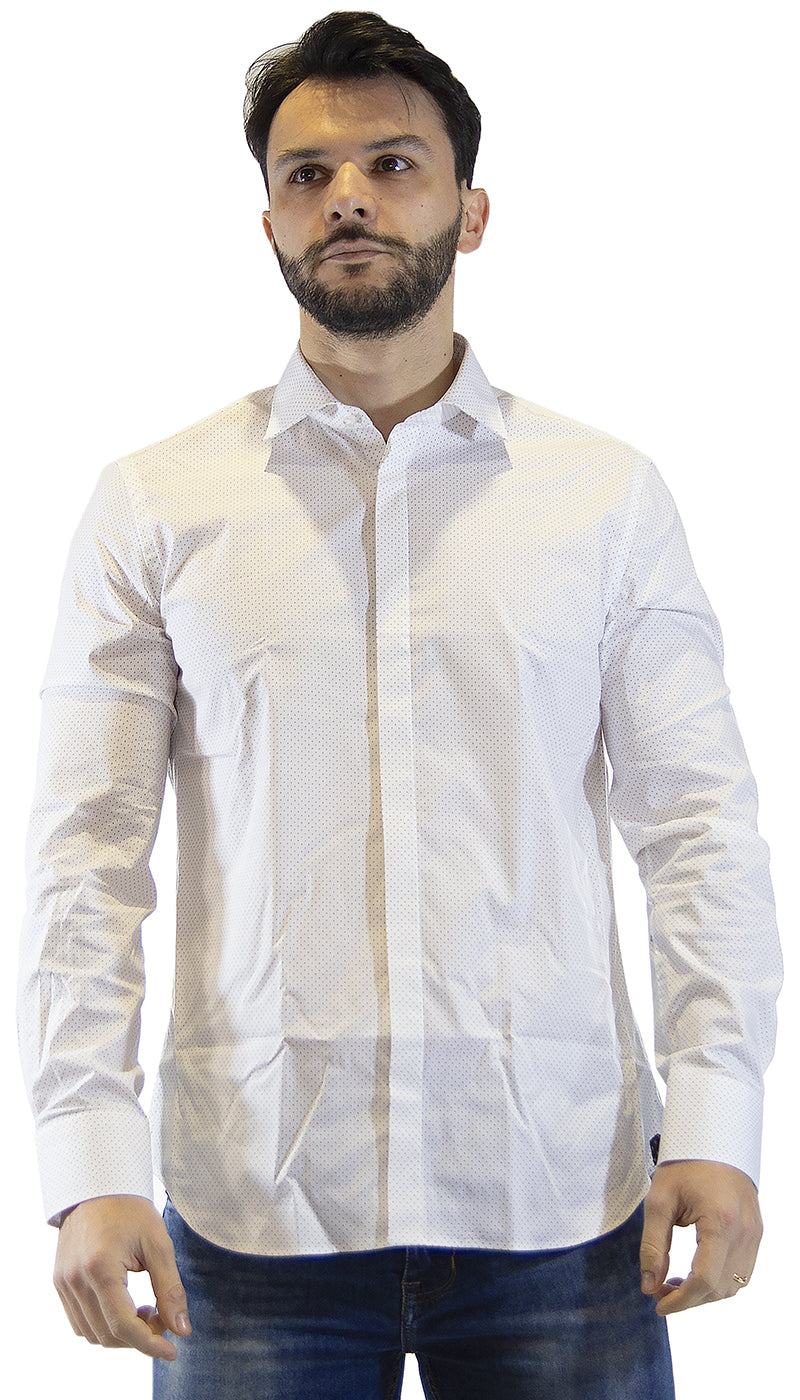 Manuel Ritz Camicia bianca a pois. 3030E651_213228 (6560888520839)