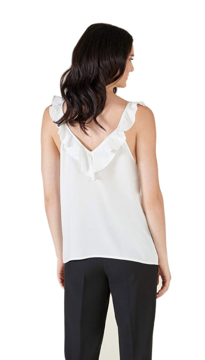 Silvian Heach Top bianco con rouches. PGP21172TO (6536411807879)