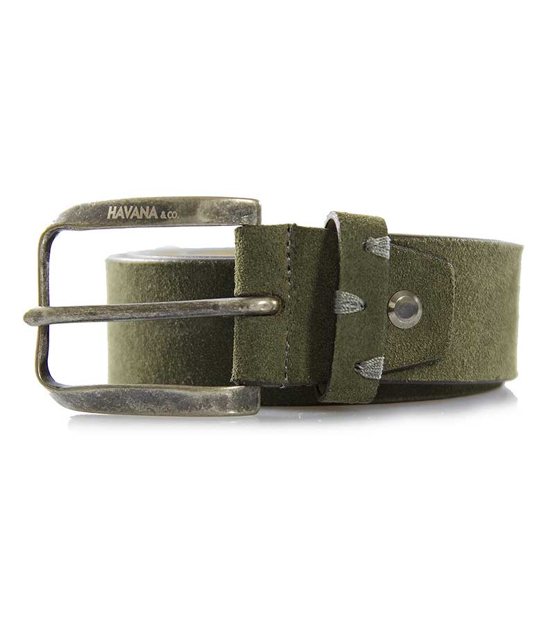 Cintura uomo Havana&co in camoscio verde - Luisa Trendy (5178526498951)