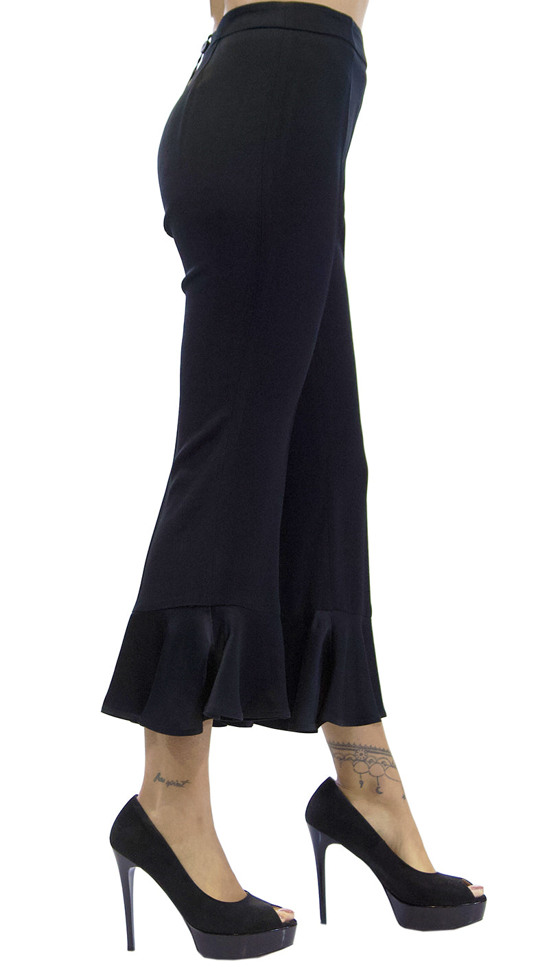 Twinset Milano Pantalone donna cropped in envers satin. PA8281 (6566239928455)