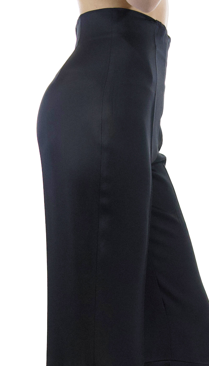 Twinset Milano Pantalone cropped in envers satin. TA824E (6566238224519)