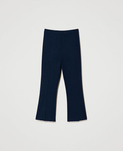 Twinset Milano Pantaloni cropped con perle